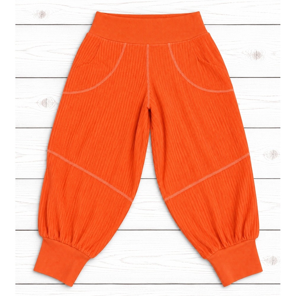 Free People FP Movement Harem Pants Ribbed Knit Orangey Boho Athleisure Size M